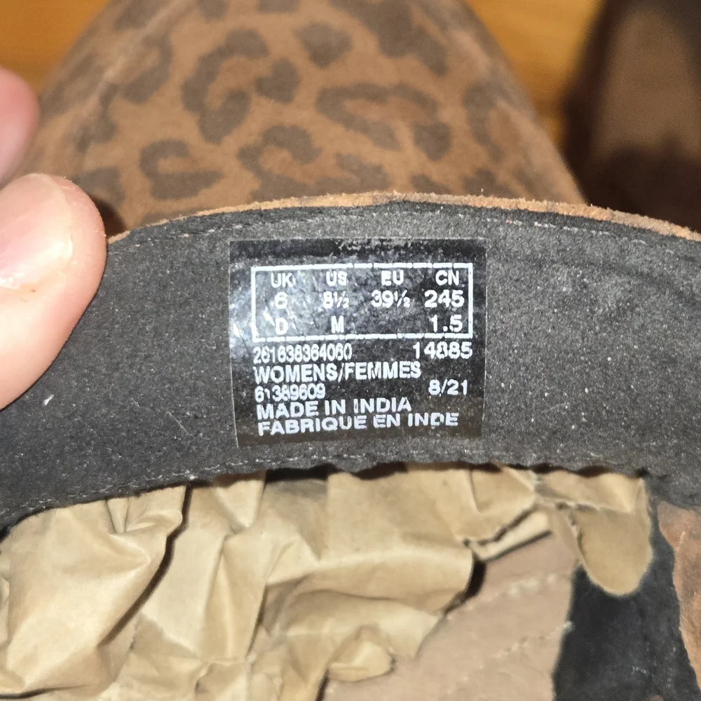 Clarks Brown‎ Leopard Print Womens Shoes